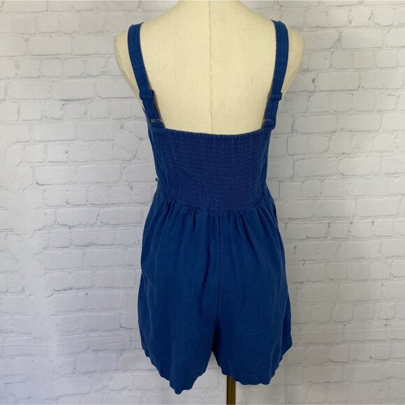 ⭐ 3/$15 Old Navy XS Cobalt Blue Cami Romper With Pockets - Picture 6 of 11